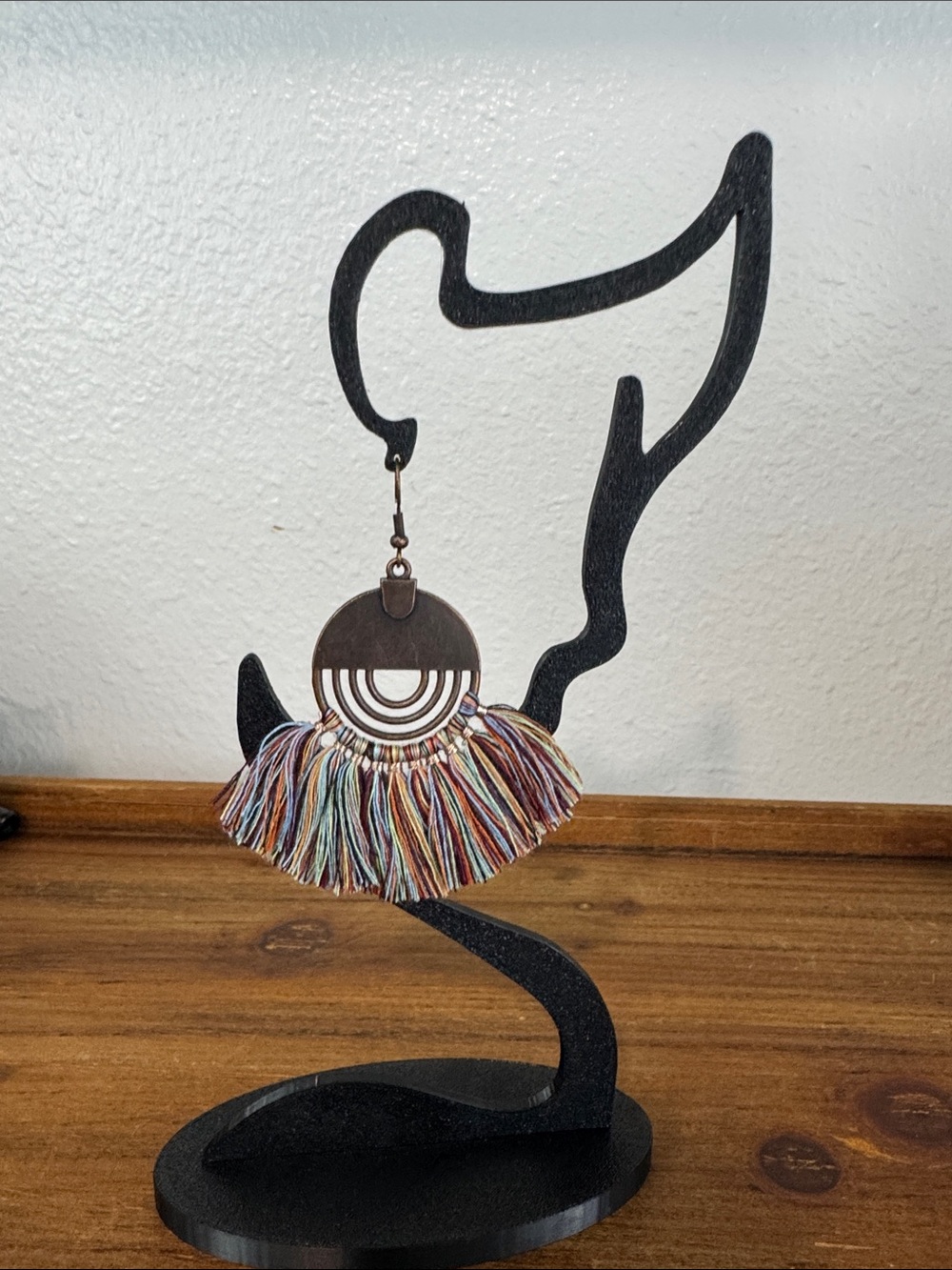 Bohemian Multicolor Fringe Drop Earrings - Women Accessories